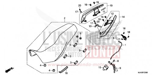 SIEGE/POIGNEE ARRIERE CB500XAH de 2017
